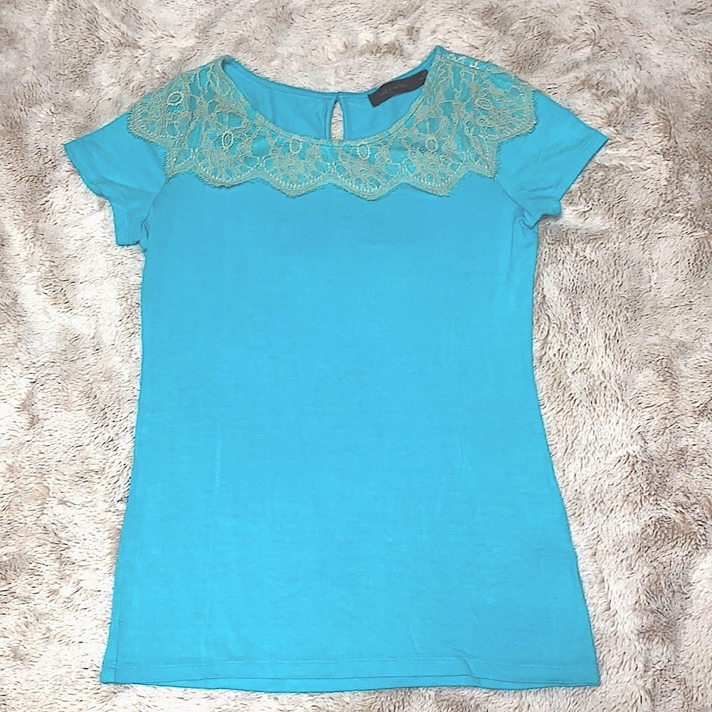 The Limited lace trim top